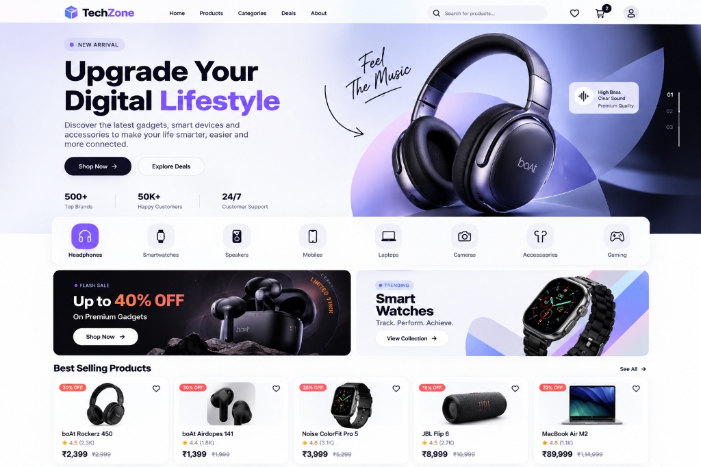 TechZone E-Commerce UI